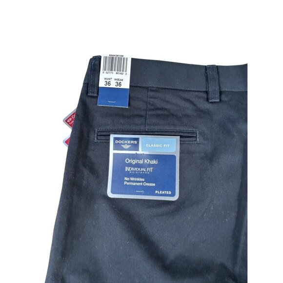 NEW Dockers Mens Black Original Classic Fit Pants 36x36 Durable Cotton Blend - Picture 7 of 7